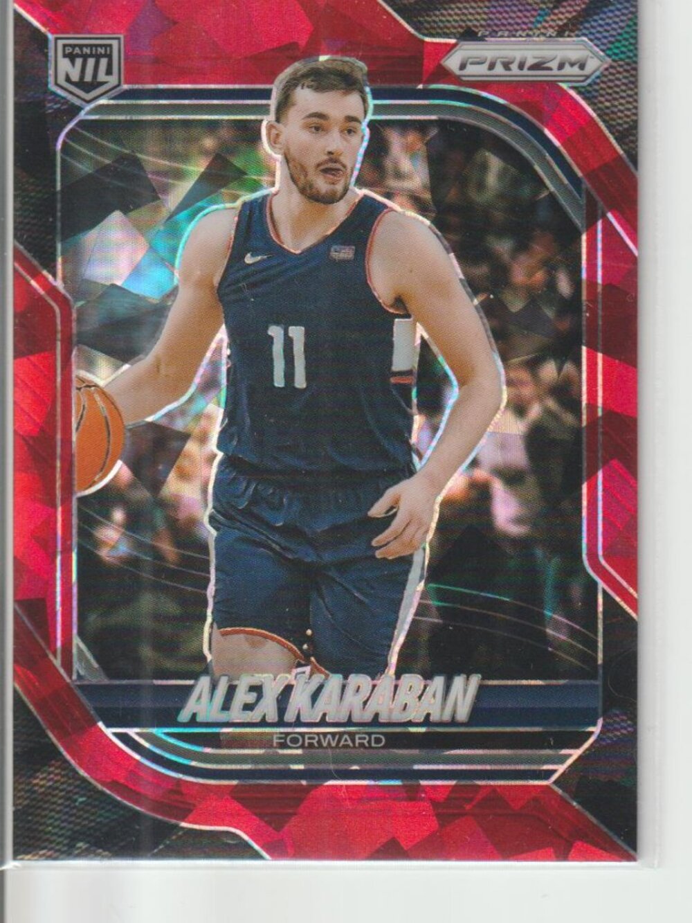Alex Karaban 2025-26 Panini Prizm Red Ice Prizm NIL Basketball #77
